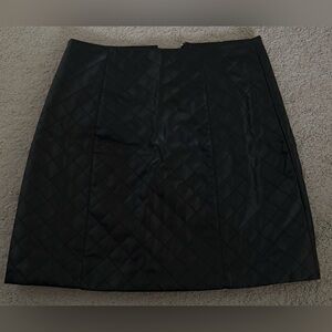 Black Faux Leather Skirt Size 8 NWT